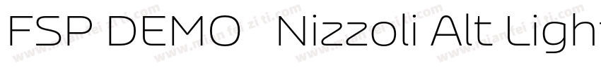 FSP DEMO   Nizzoli Alt Light字体转换